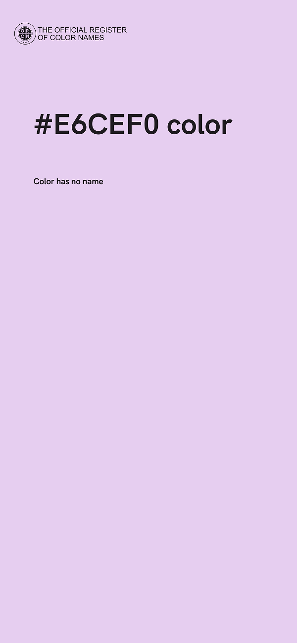 #E6CEF0 color image