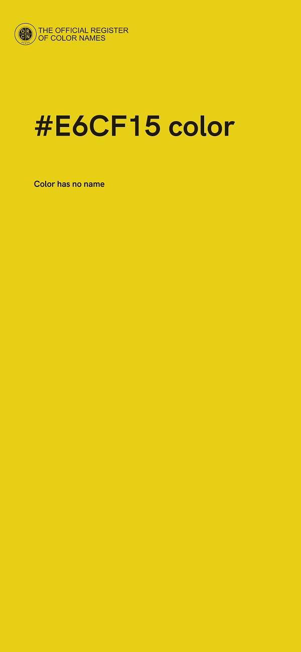 #E6CF15 color image