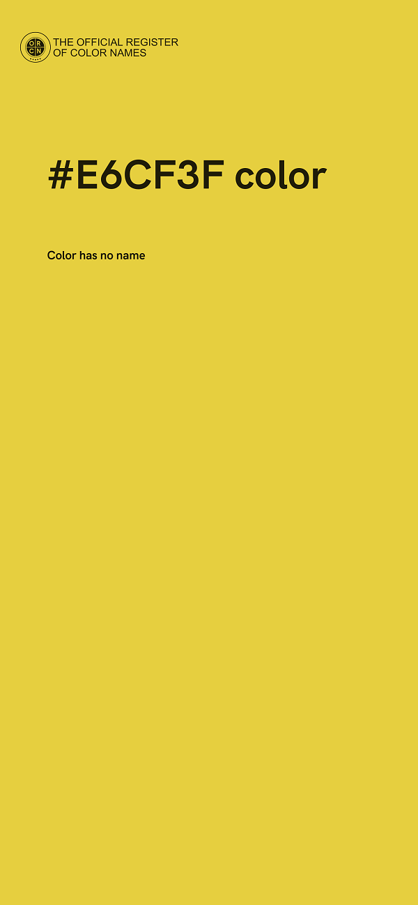 #E6CF3F color image
