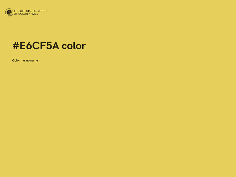#E6CF5A color image
