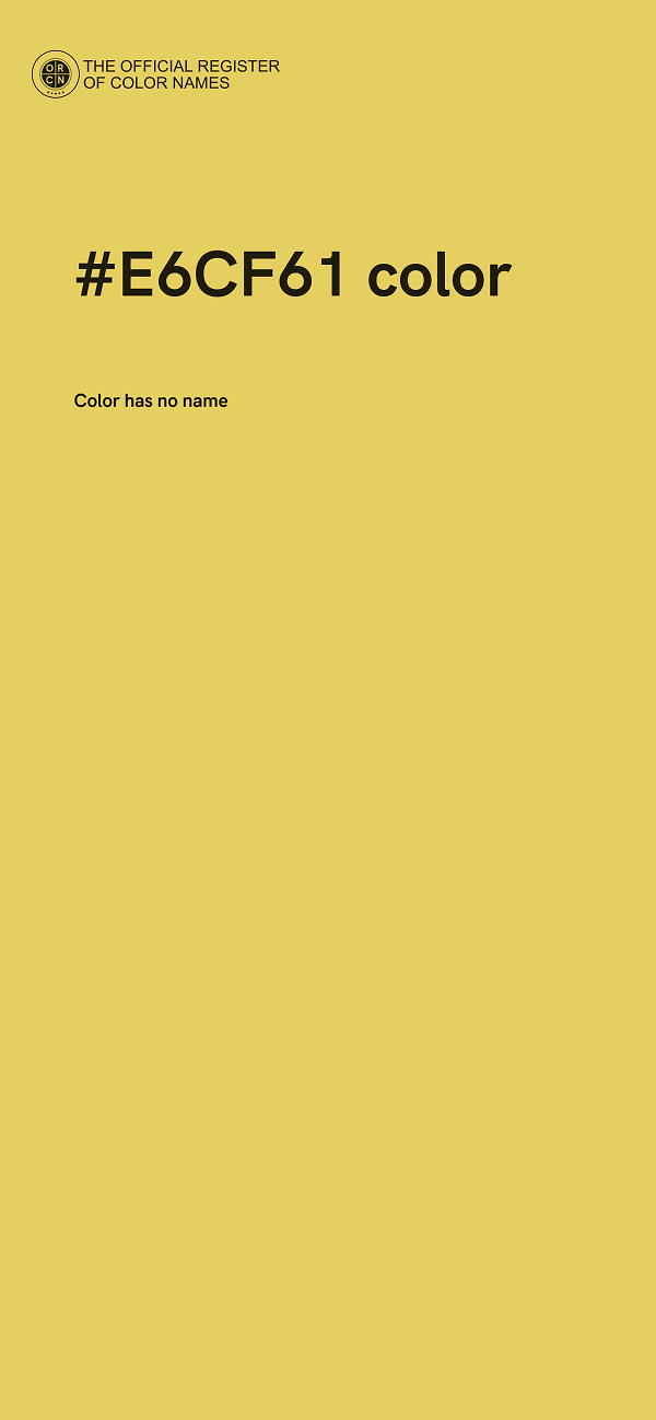 #E6CF61 color image