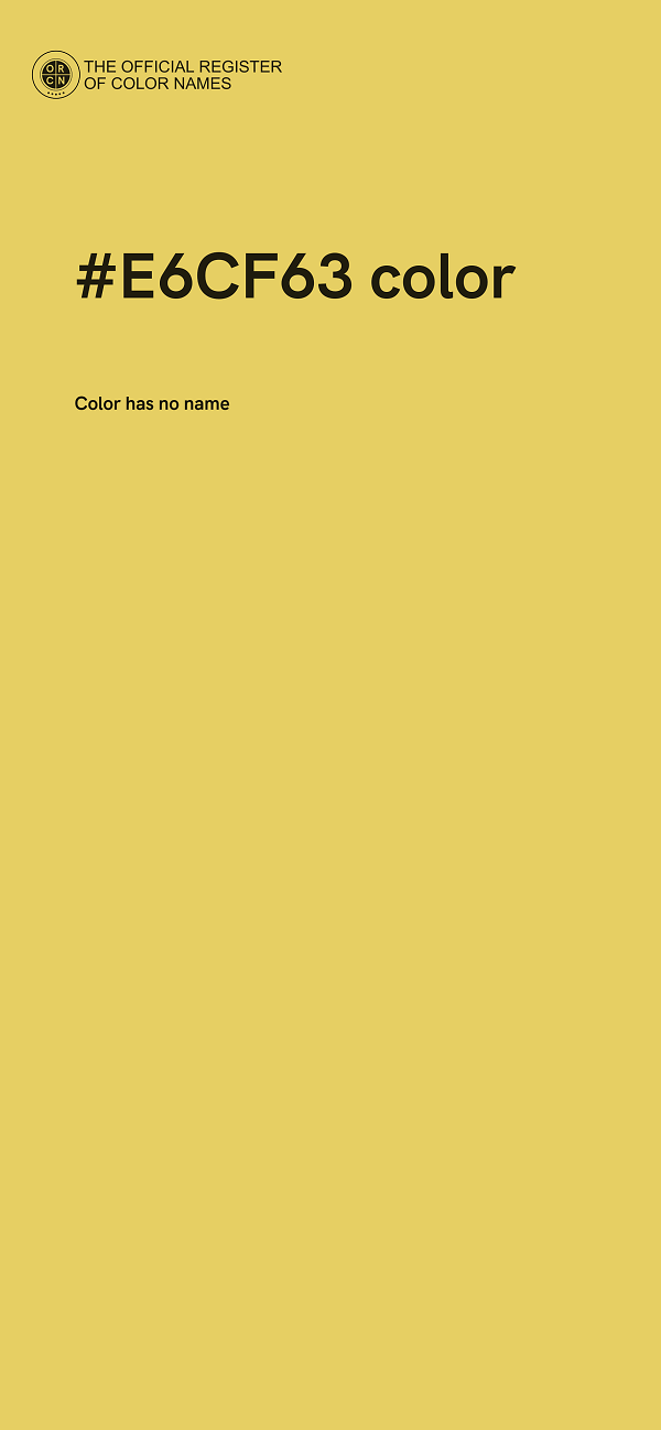 #E6CF63 color image