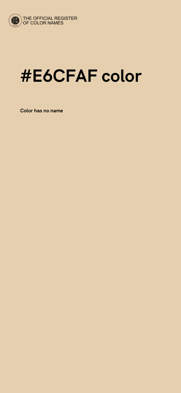 #E6CFAF color image