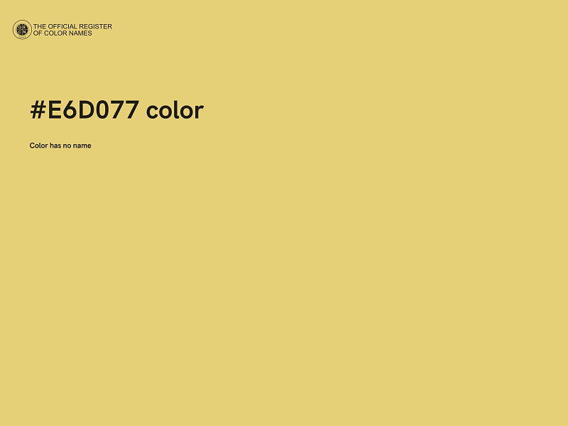 #E6D077 color image