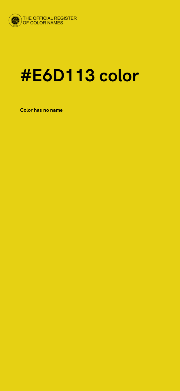 #E6D113 color image