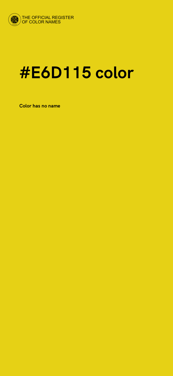 #E6D115 color image