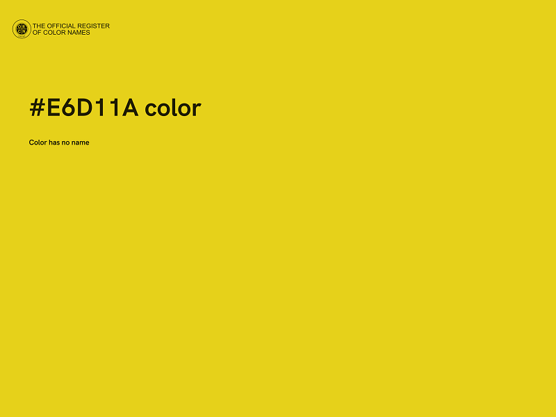 #E6D11A color image