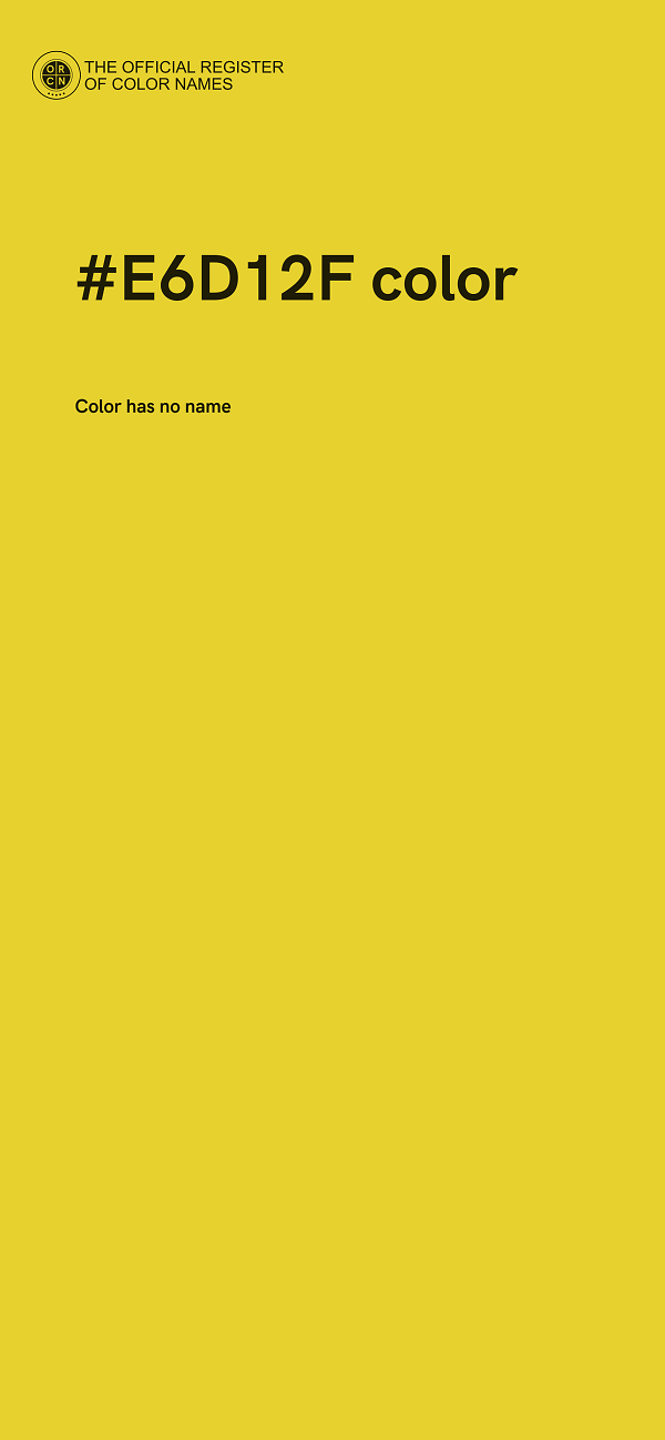 #E6D12F color image
