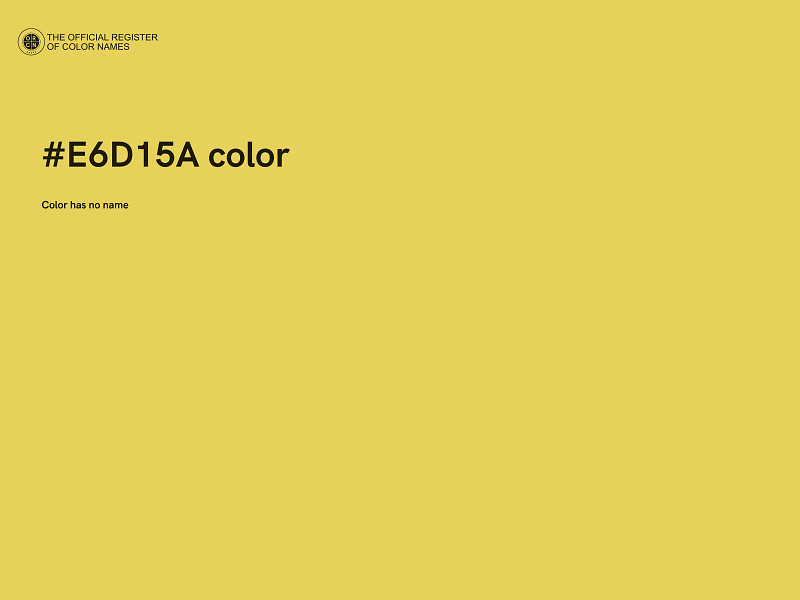 #E6D15A color image