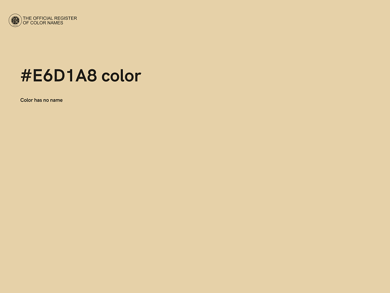 #E6D1A8 color image