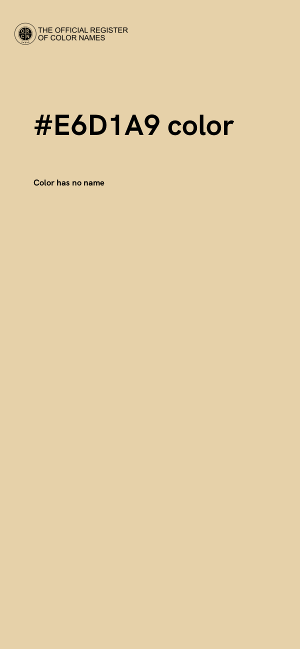 #E6D1A9 color image