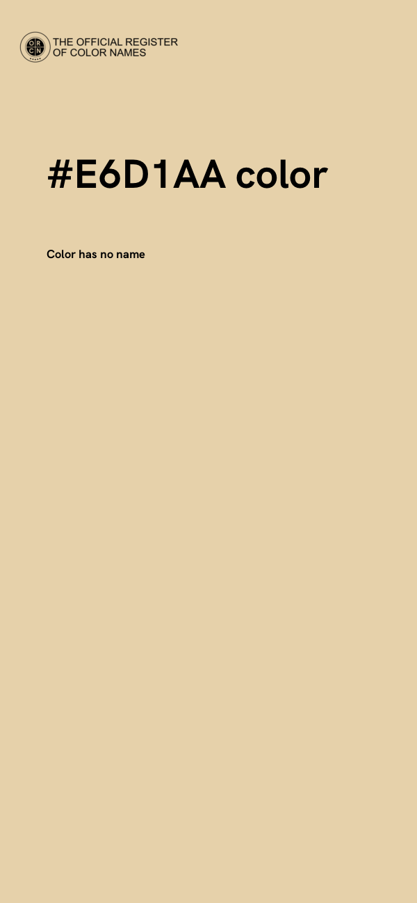 #E6D1AA color image