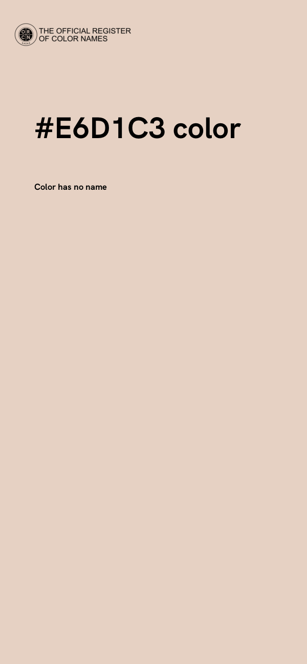 #E6D1C3 color image