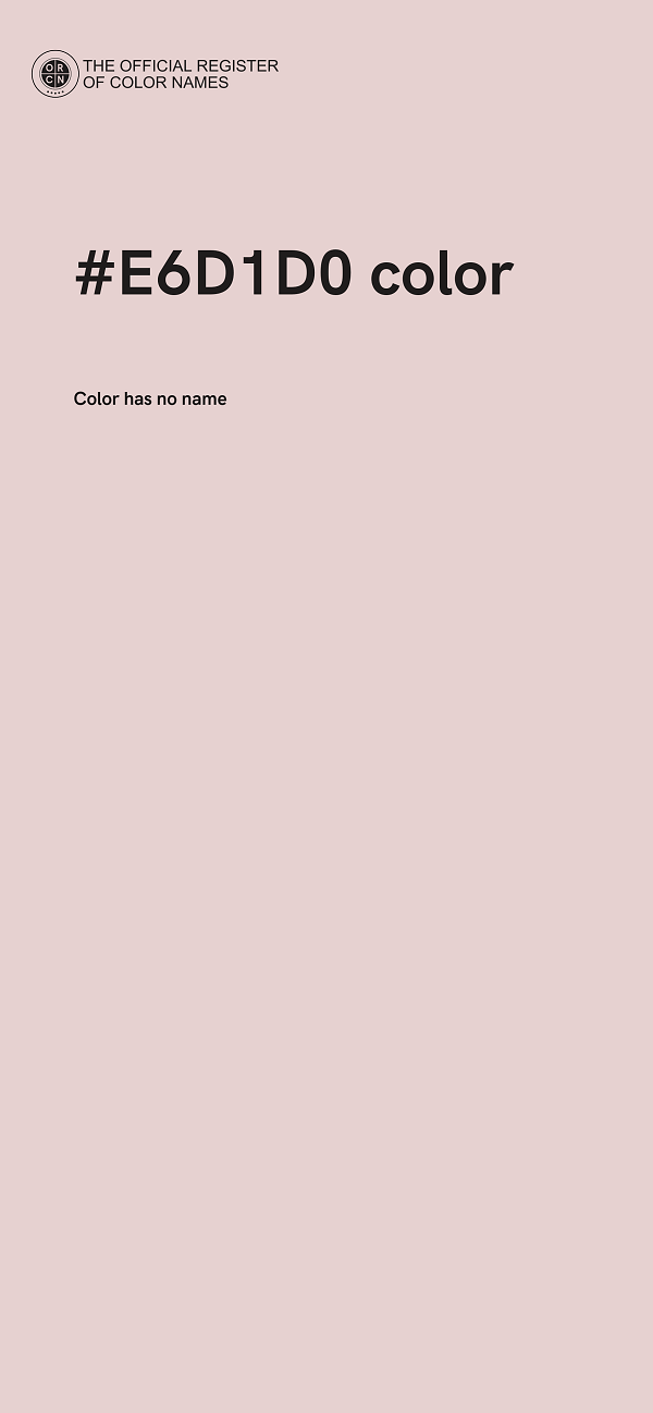 #E6D1D0 color image
