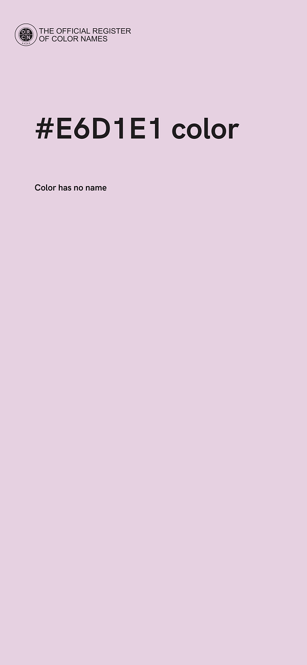 #E6D1E1 color image
