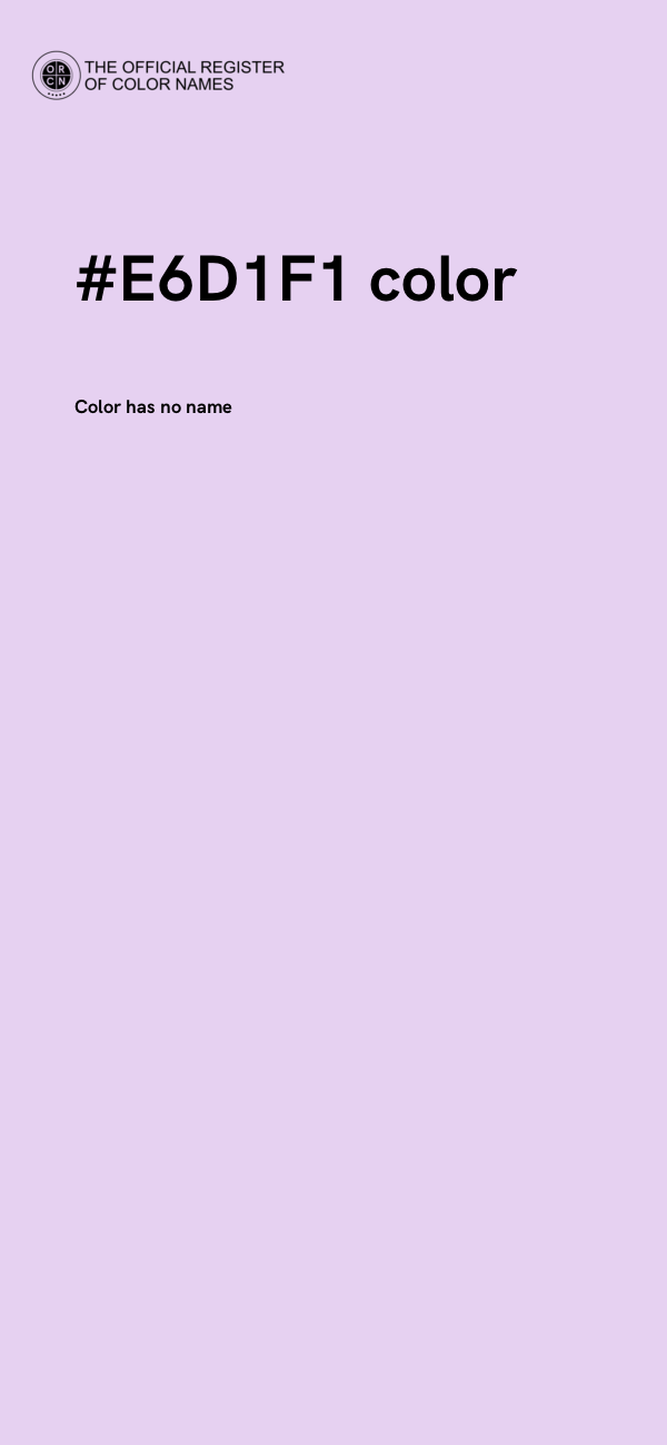 #E6D1F1 color image
