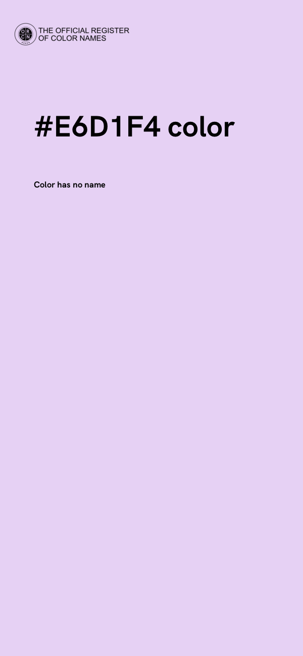 #E6D1F4 color image