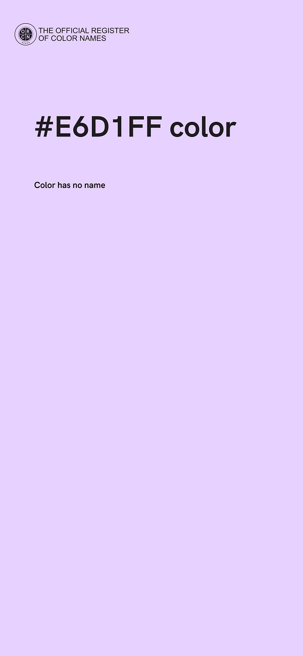 #E6D1FF color image