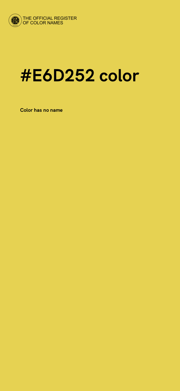 #E6D252 color image