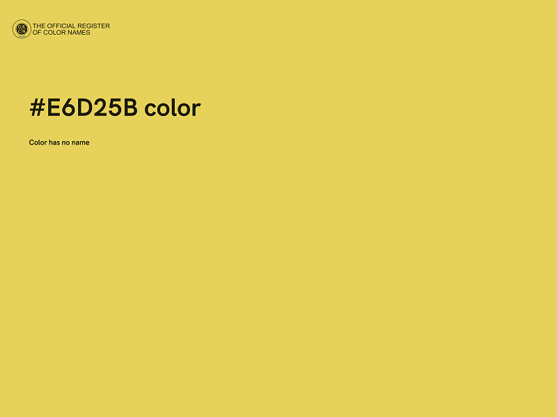 #E6D25B color image