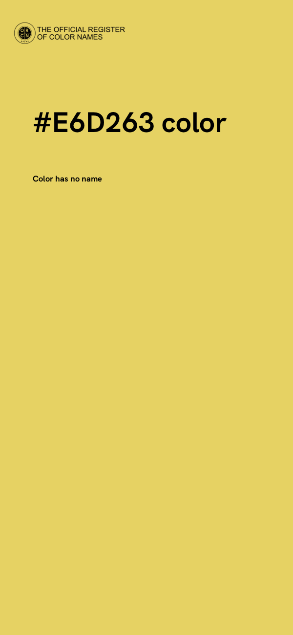 #E6D263 color image
