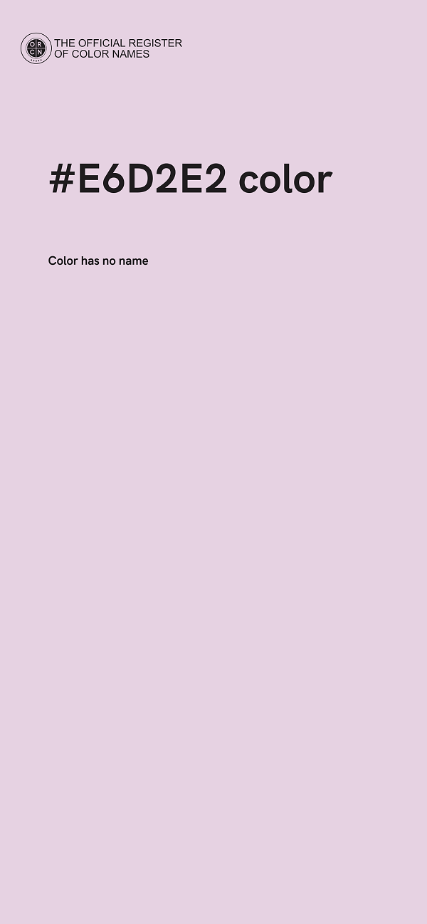 #E6D2E2 color image