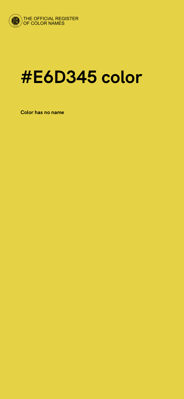 #E6D345 color image