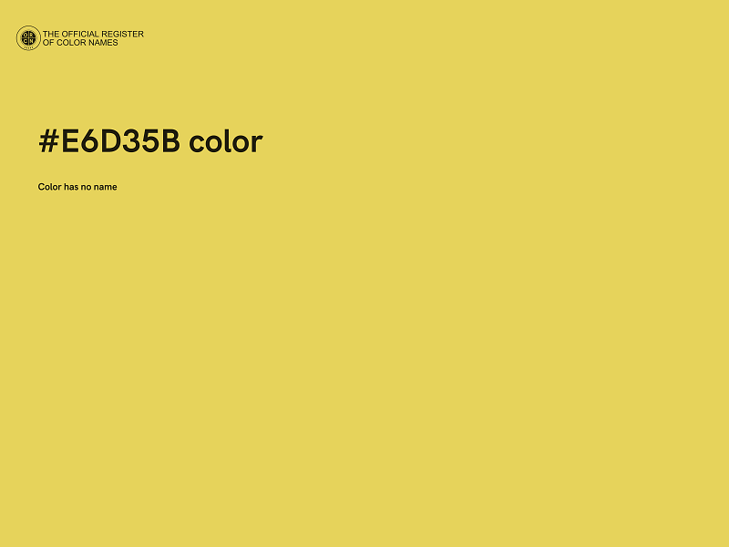 #E6D35B color image