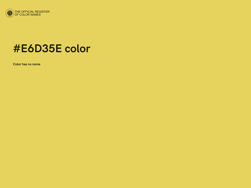 #E6D35E color image