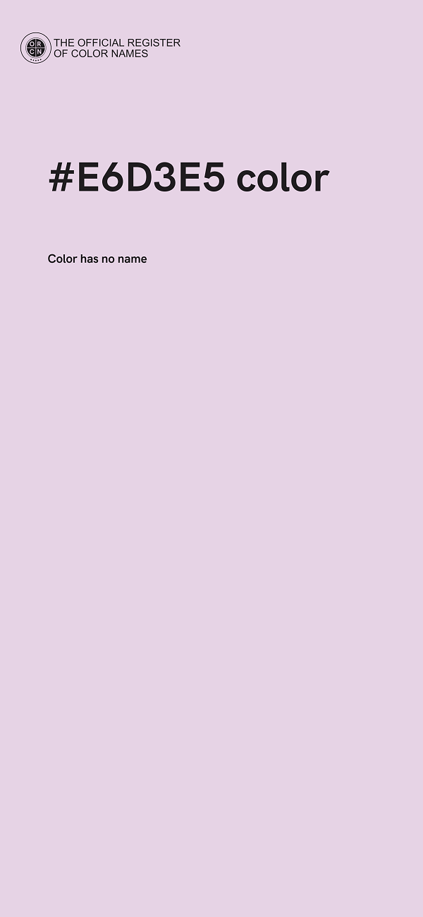 #E6D3E5 color image