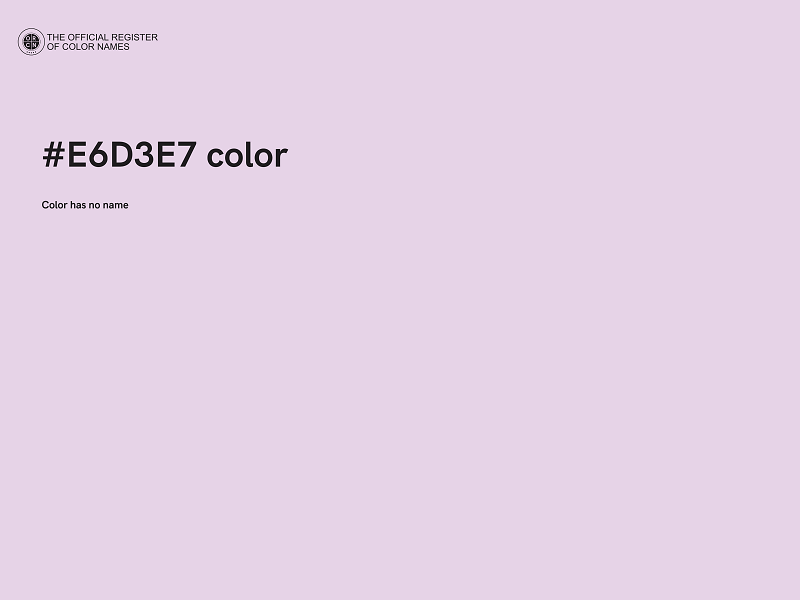 #E6D3E7 color image