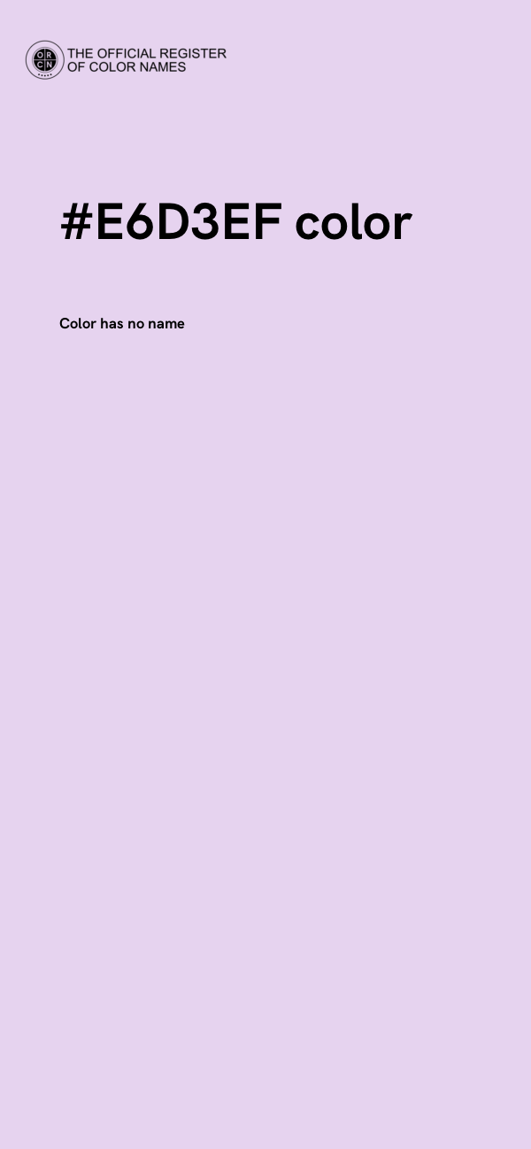 #E6D3EF color image