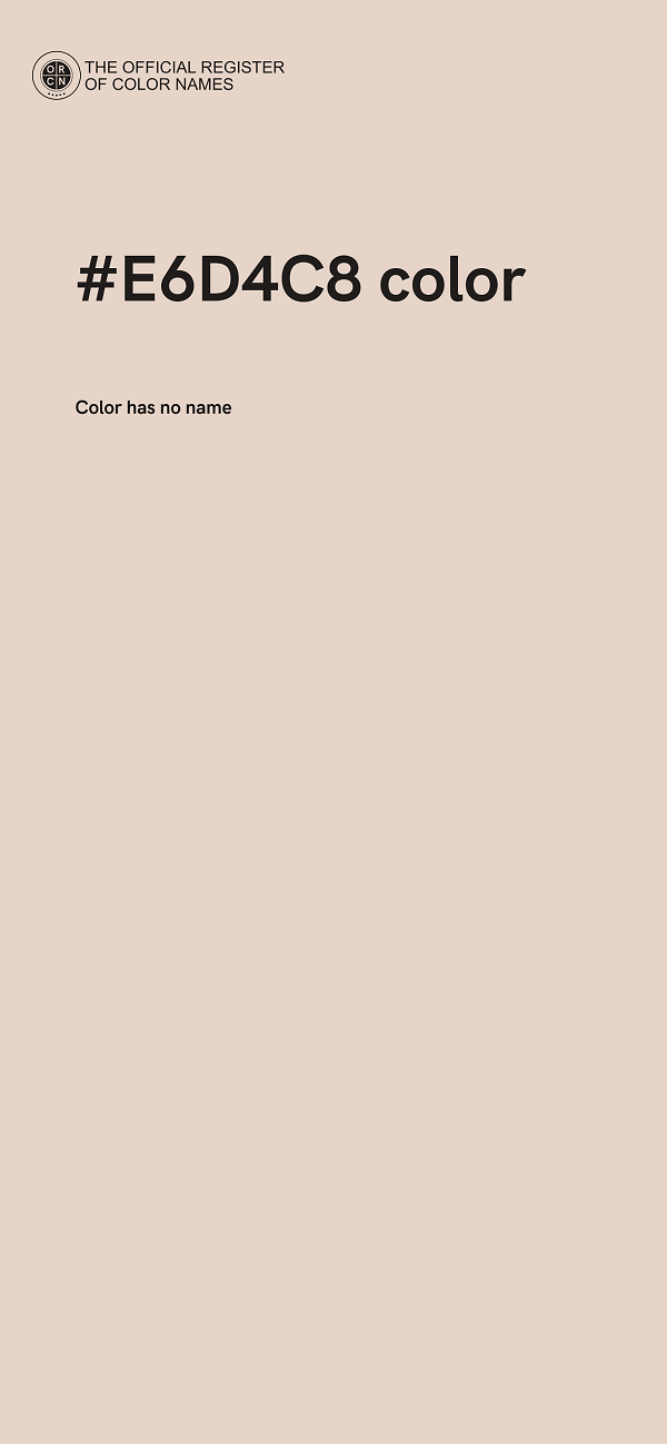 #E6D4C8 color image