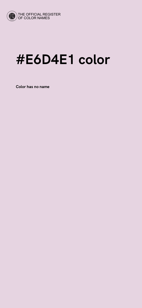 #E6D4E1 color image