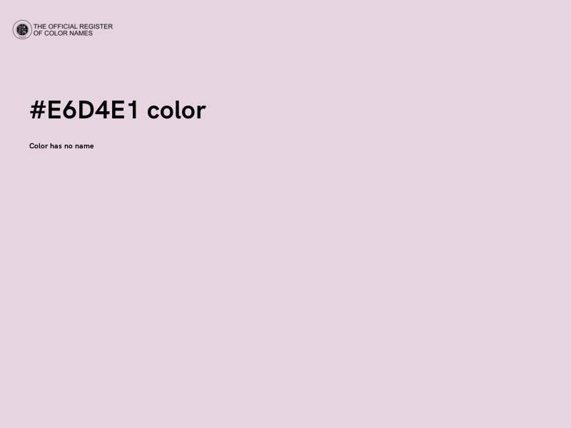 #E6D4E1 color image