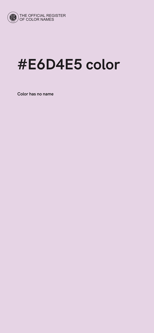 #E6D4E5 color image