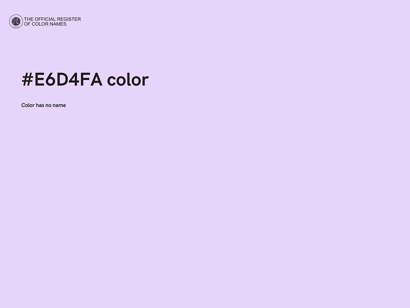 #E6D4FA color image