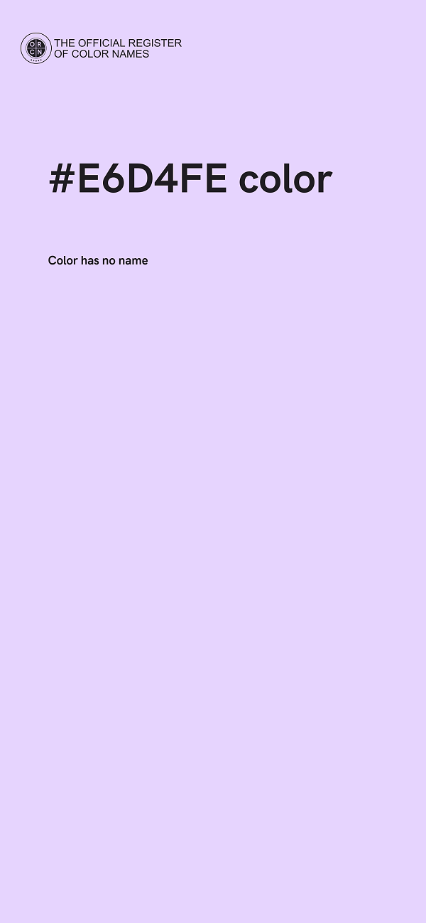 #E6D4FE color image