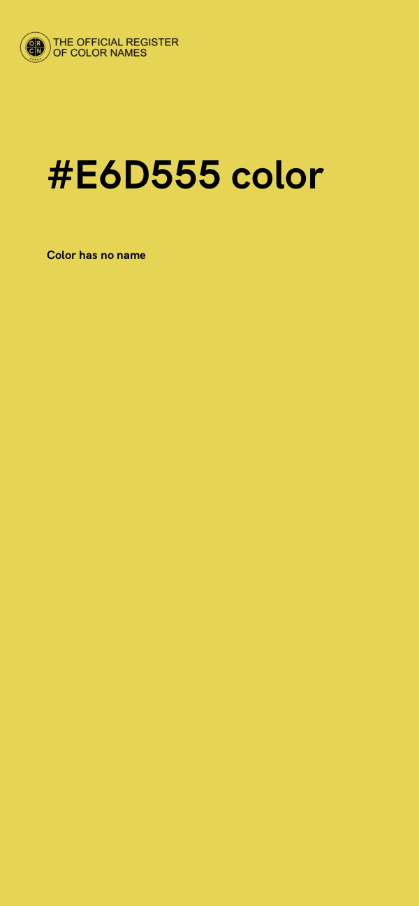 #E6D555 color image