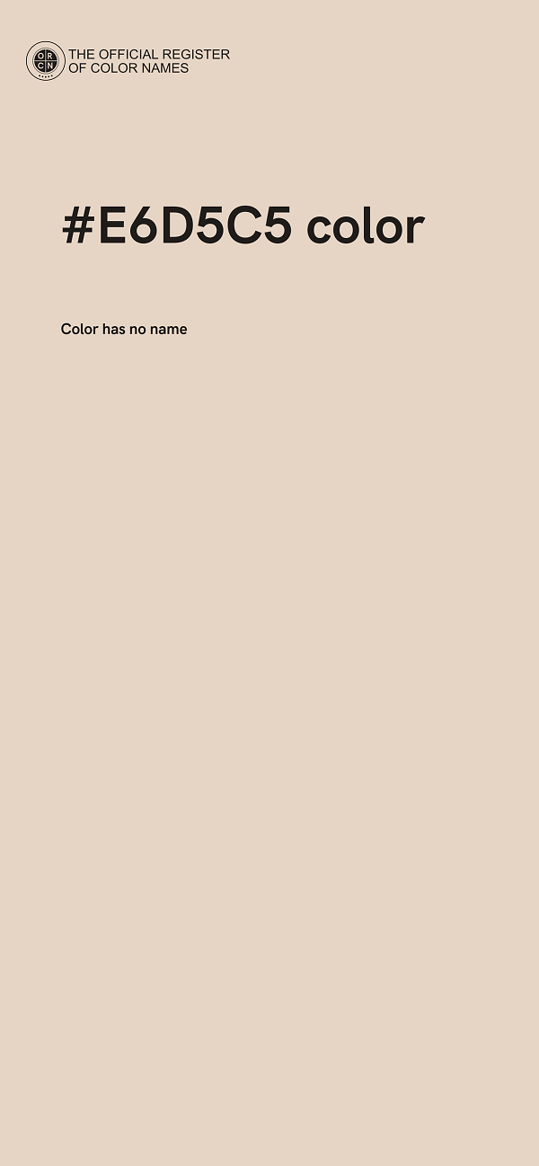 #E6D5C5 color image