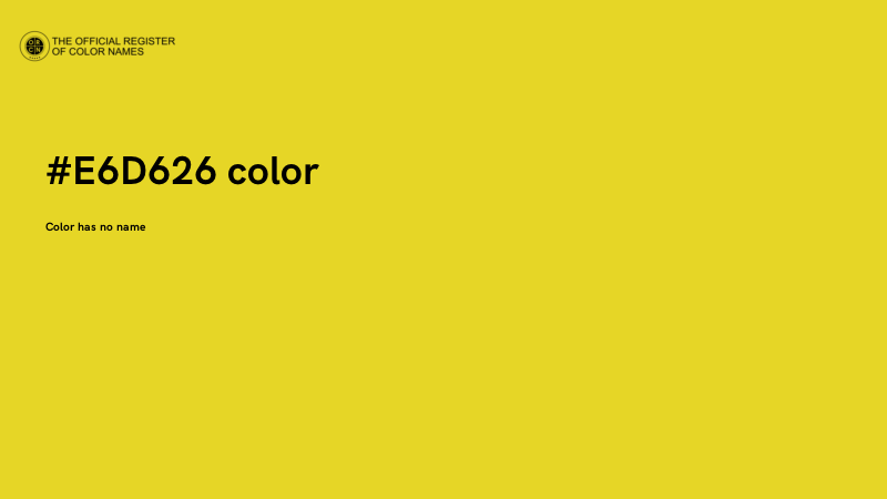 #E6D626 color image