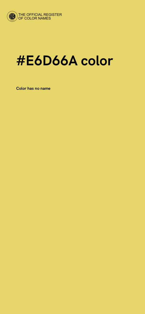 #E6D66A color image
