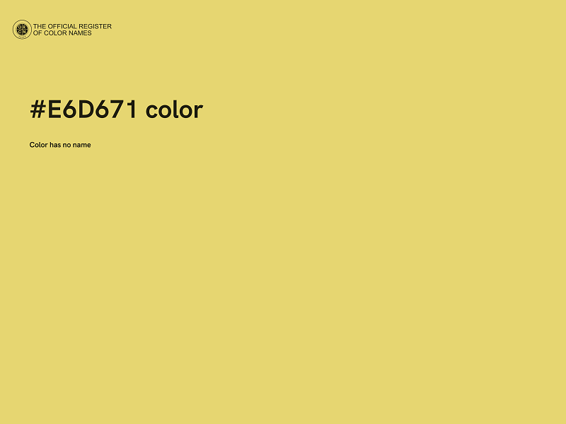 #E6D671 color image