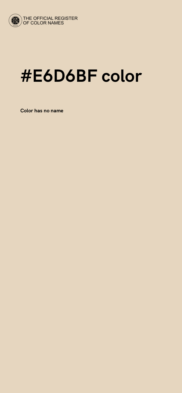 #E6D6BF color image