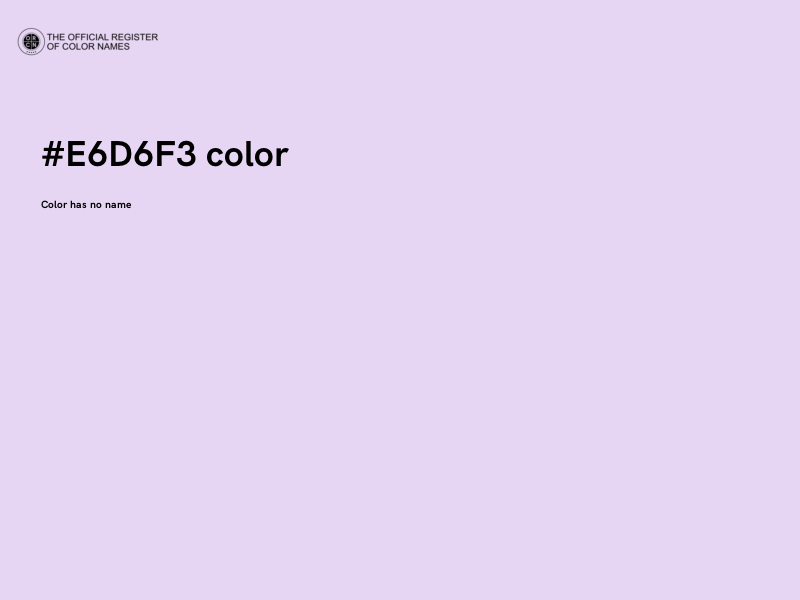 #E6D6F3 color image