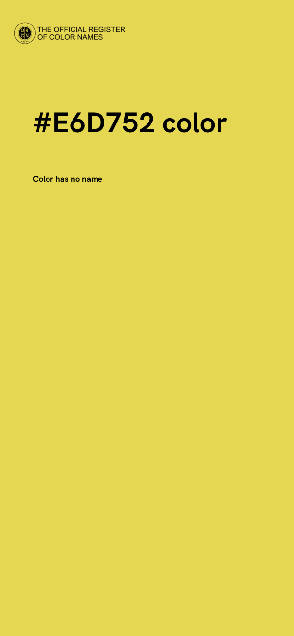 #E6D752 color image