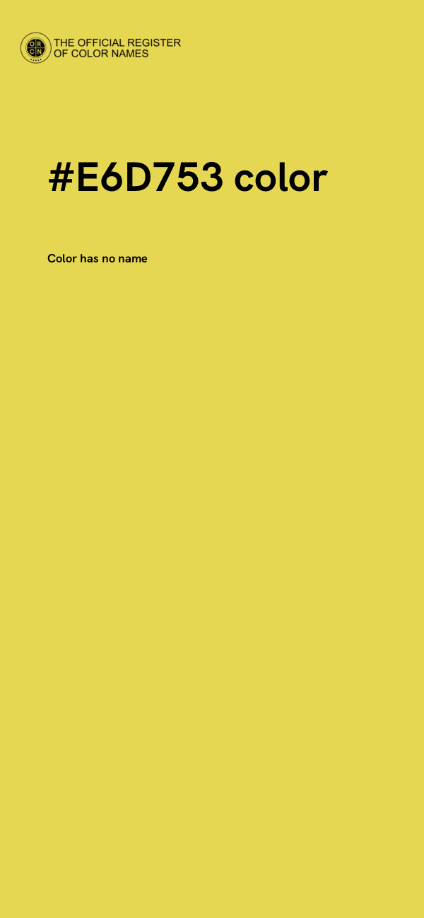 #E6D753 color image