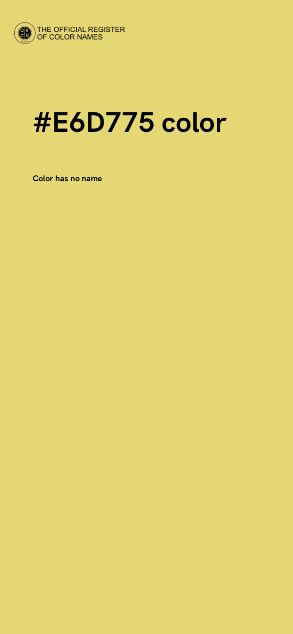 #E6D775 color image