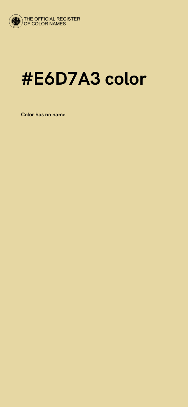 #E6D7A3 color image