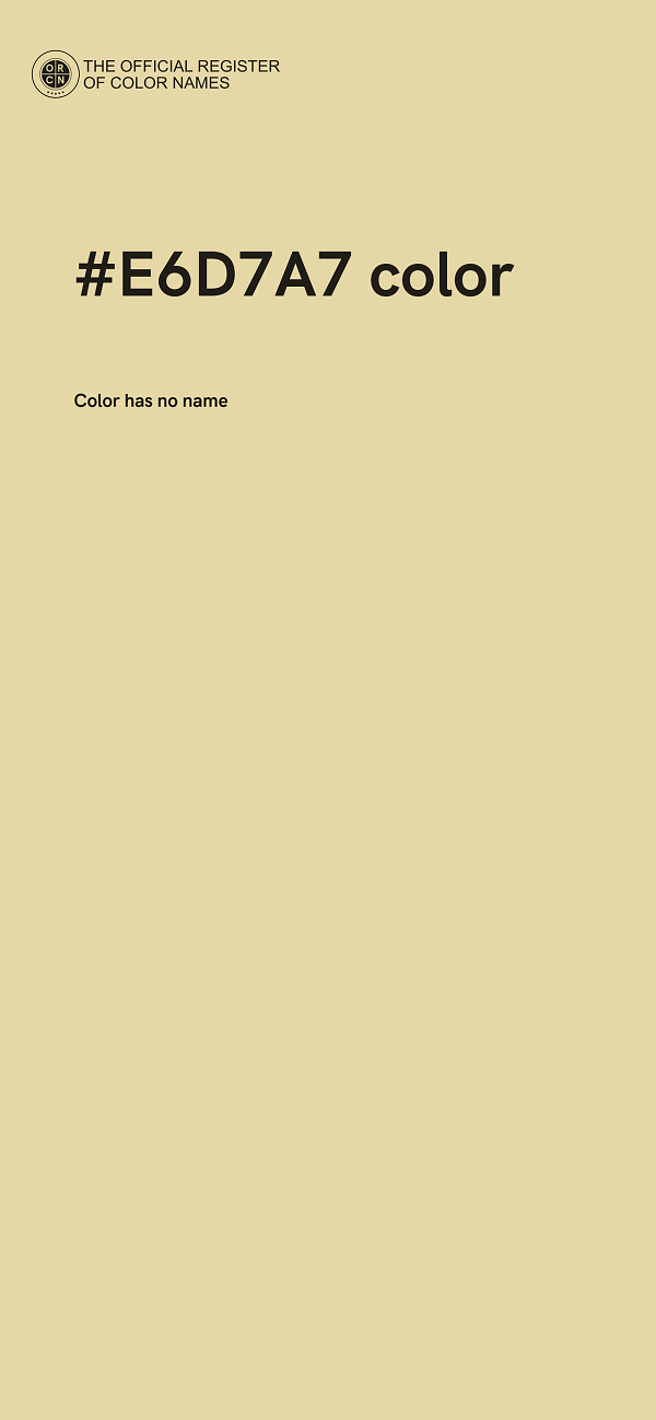 #E6D7A7 color image
